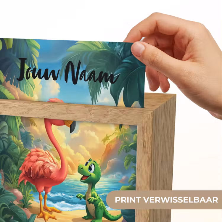 Flamingo - Dinosaurus - Strand - Kleurrijk Light Box met kabel (Kinderlampje) klein -USP_websiteprintNL