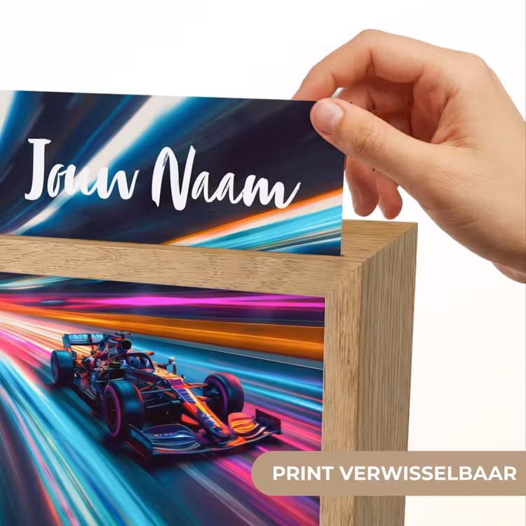 Formule 1 - Auto - Race - Jongens - Kleurrijk Light Box met kabel (Kinderlampje) klein -USP_websiteprintNL