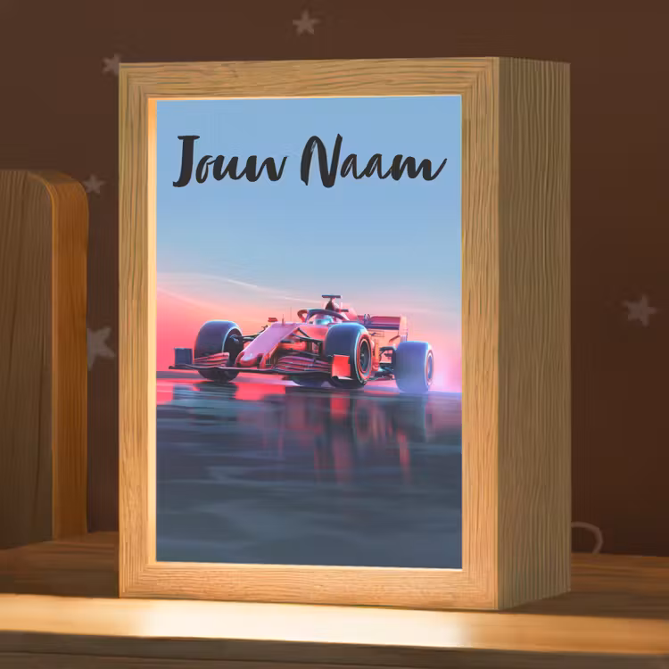 Formule 1 - Race  - Auto - Jongens Light Box met kabel (Kinderlampje) klein -zzz_3d_website