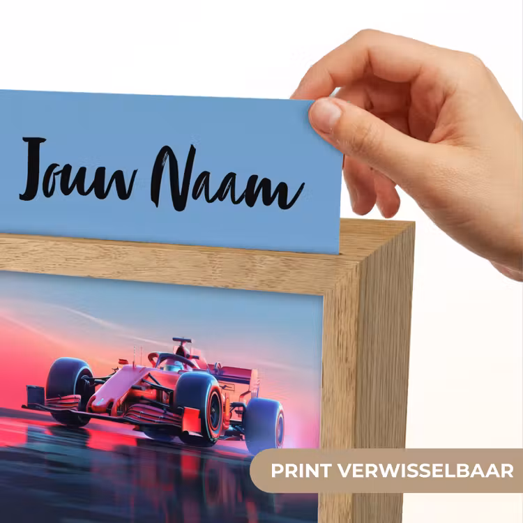 Formule 1 - Race  - Auto - Jongens Light Box met kabel (Kinderlampje) klein -USP_websiteprintNL