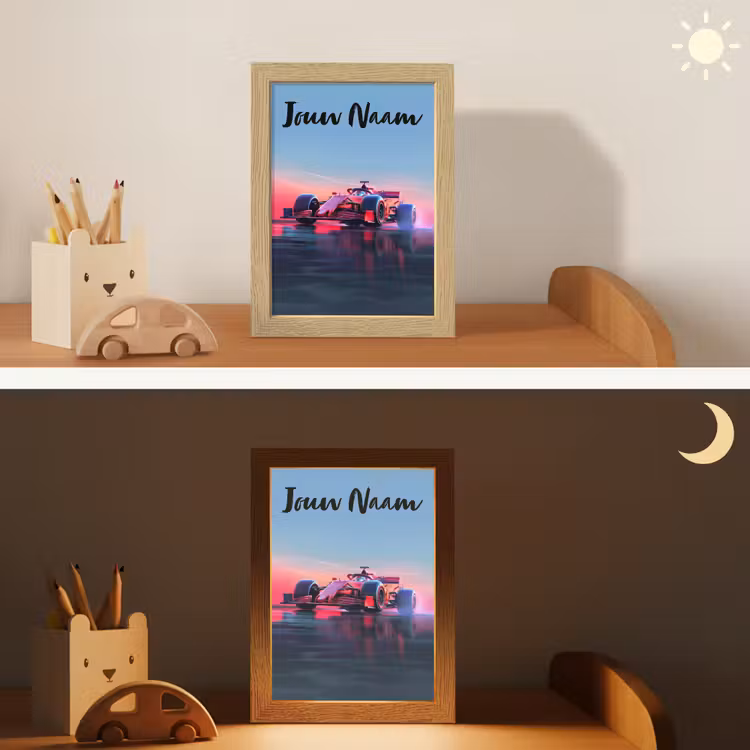 Formule 1 - Race  - Auto - Jongens Light Box met kabel (Kinderlampje) klein -sfeer3_kind