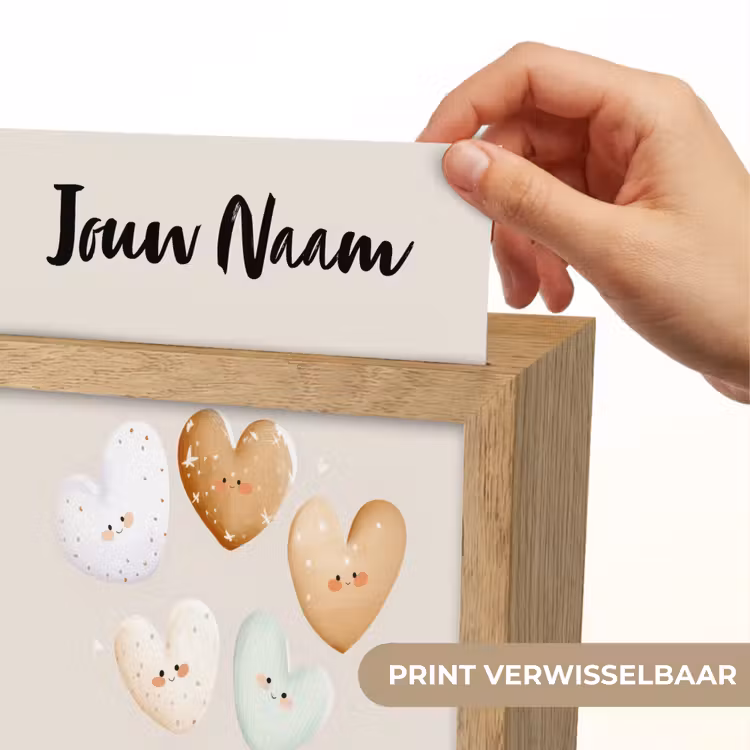 Gezichtjes - Hartjes - Pasteltinten - Sterretjes Light Box met kabel (Kinderlampje) klein -USP_websiteprintNL