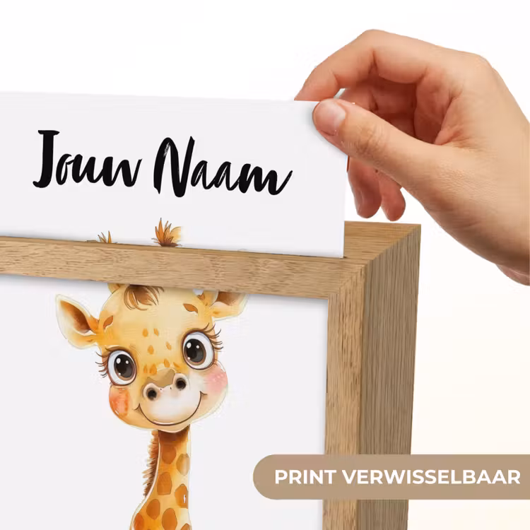 Giraf - Baby dier - Wilde dieren Light Box met kabel (Kinderlampje) klein -USP_websiteprintNL