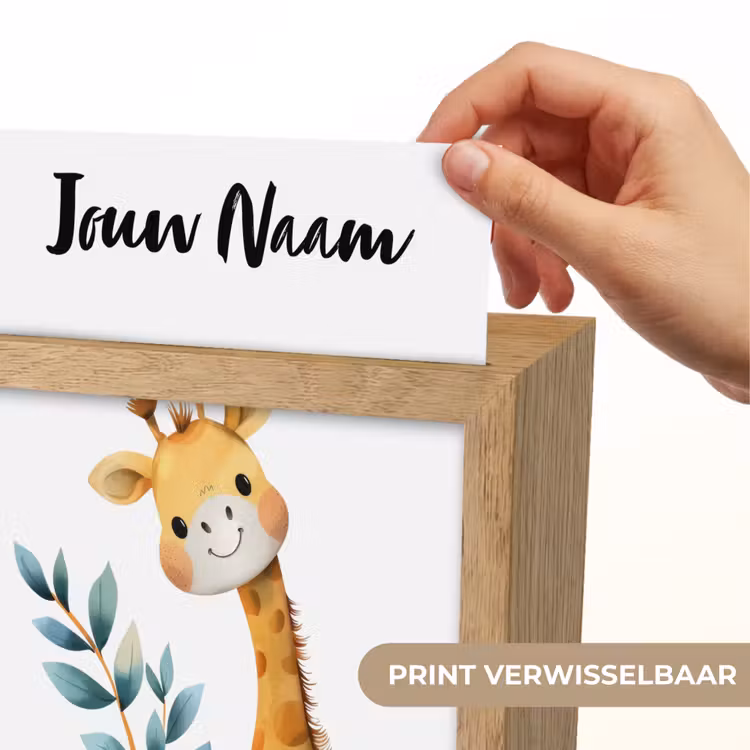 Giraf - Dier - Wilde dieren Light Box met kabel (Kinderlampje) klein -USP_websiteprintNL