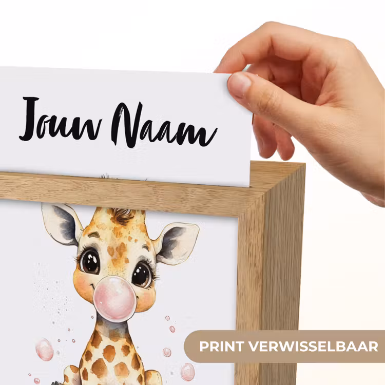 Giraffe - Roze - Kauwgom Light Box met kabel (Kinderlampje) klein -USP_websiteprintNL