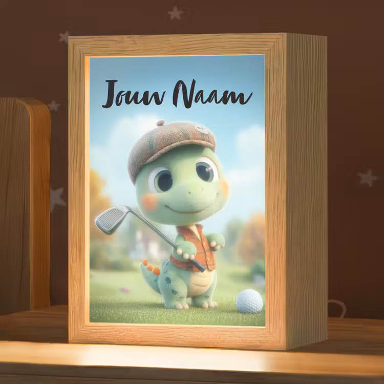 Golf - Dino - Groen Light Box met kabel (Kinderlampje) klein -zzz_3d_website