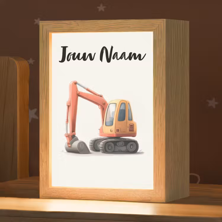 Graafmachine - Getekend - Oranje Light Box met kabel (Kinderlampje) klein -zzz_3d_website