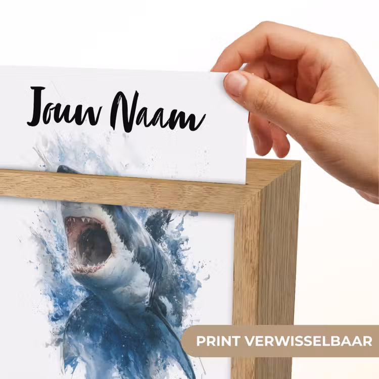 Haai - Blauw - Water Light Box met kabel (Kinderlampje) klein -USP_websiteprintNL