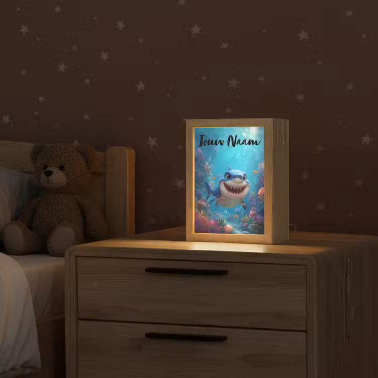 Haai - Onderwaterwereld - Oceaan Light Box met kabel (Kinderlampje) klein -sfeer1_kind