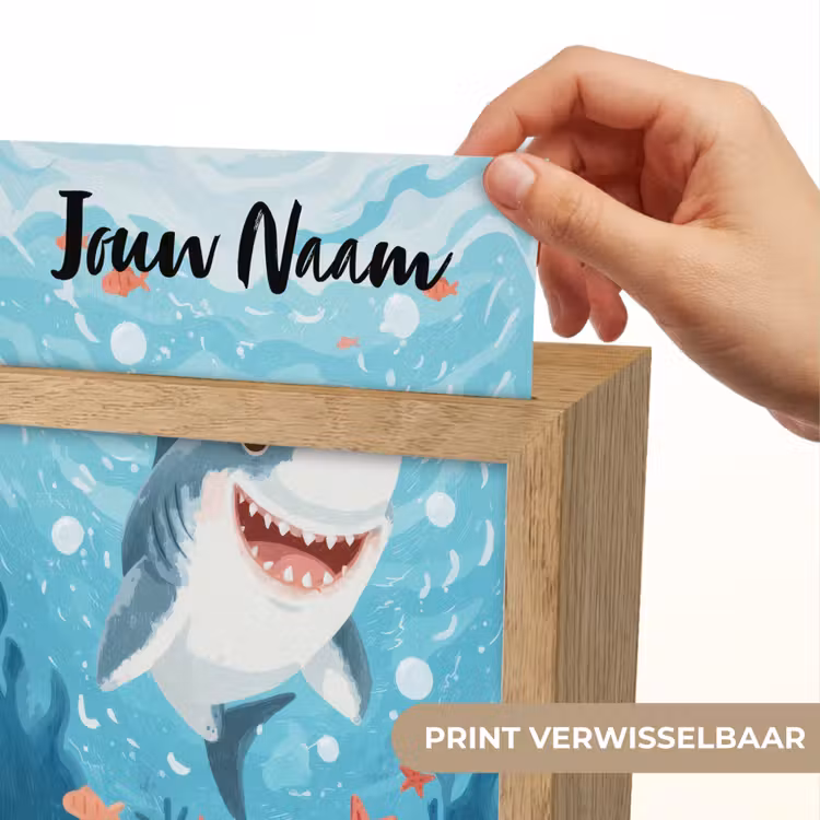 Haai - Vissen - Blauw - Onderwater Light Box met kabel (Kinderlampje) klein -USP_websiteprintNL