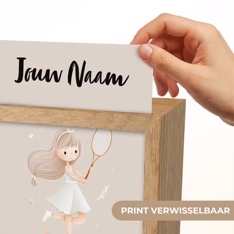 Haar - Meisje - Strik - Tennisracket Light Box met kabel (Kinderlampje) klein -USP_websiteprintNL