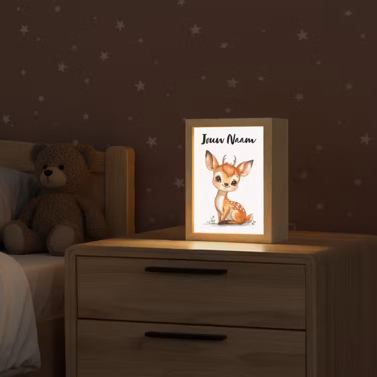 Hert - Baby - Dieren Light Box met kabel (Kinderlampje) klein -sfeer1_kind