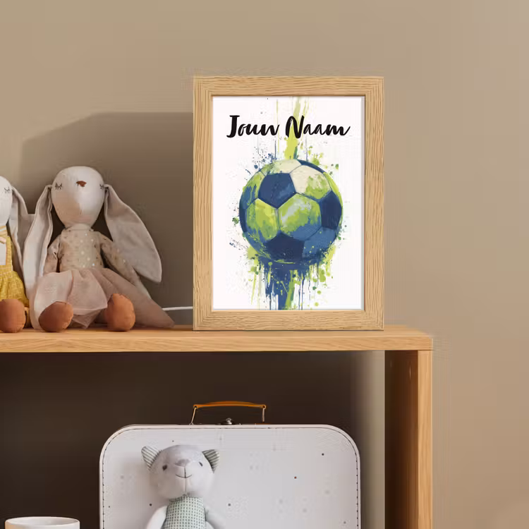 Illustratie - Abstract - Voetbal - Verfspatten Light Box met kabel (Kinderlampje) klein -sfeer2_kind