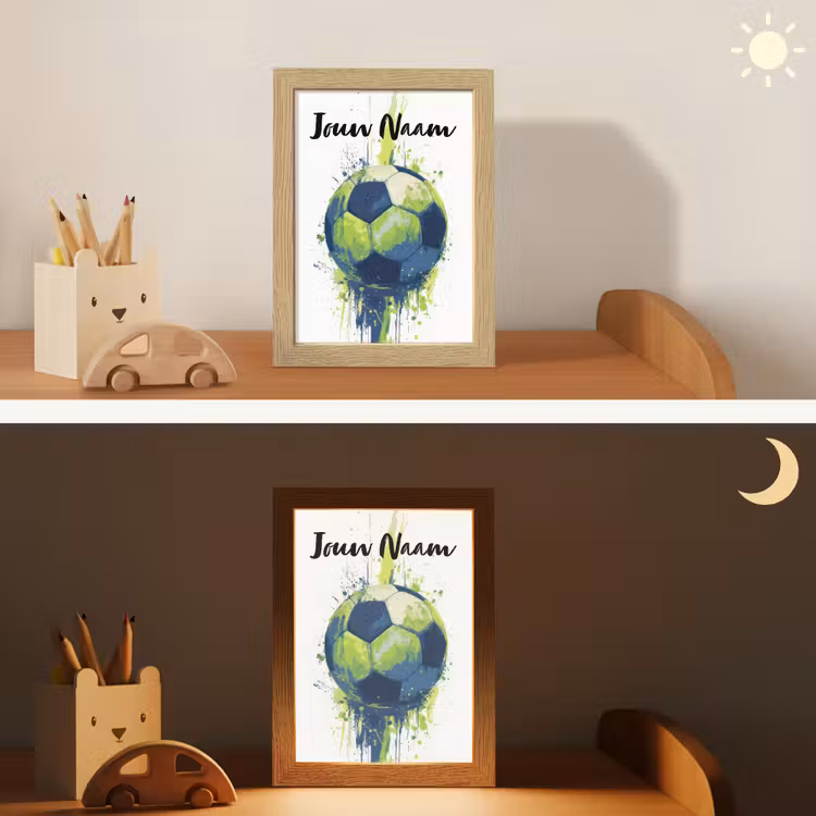 Illustratie - Abstract - Voetbal - Verfspatten Light Box met kabel (Kinderlampje) klein -sfeer3_kind
