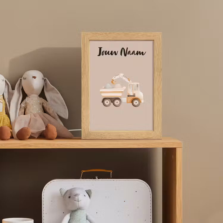 Kiepwagen - Auto - Beige - Stenen Light Box met kabel (Kinderlampje) klein -sfeer2_kind