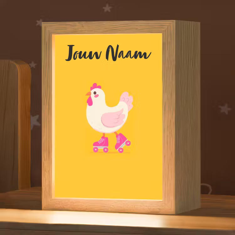 Kip - Rolschaatsen - Geel Light Box met kabel (Kinderlampje) klein -zzz_3d_website