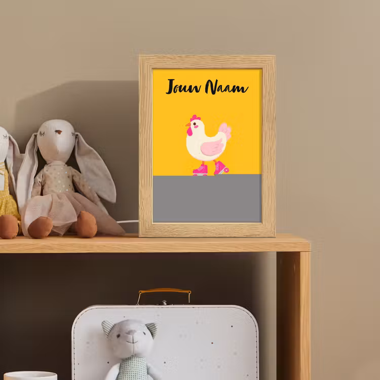 Kip - Rolschaatsen - Geel Light Box met kabel (Kinderlampje) klein -sfeer2_kind