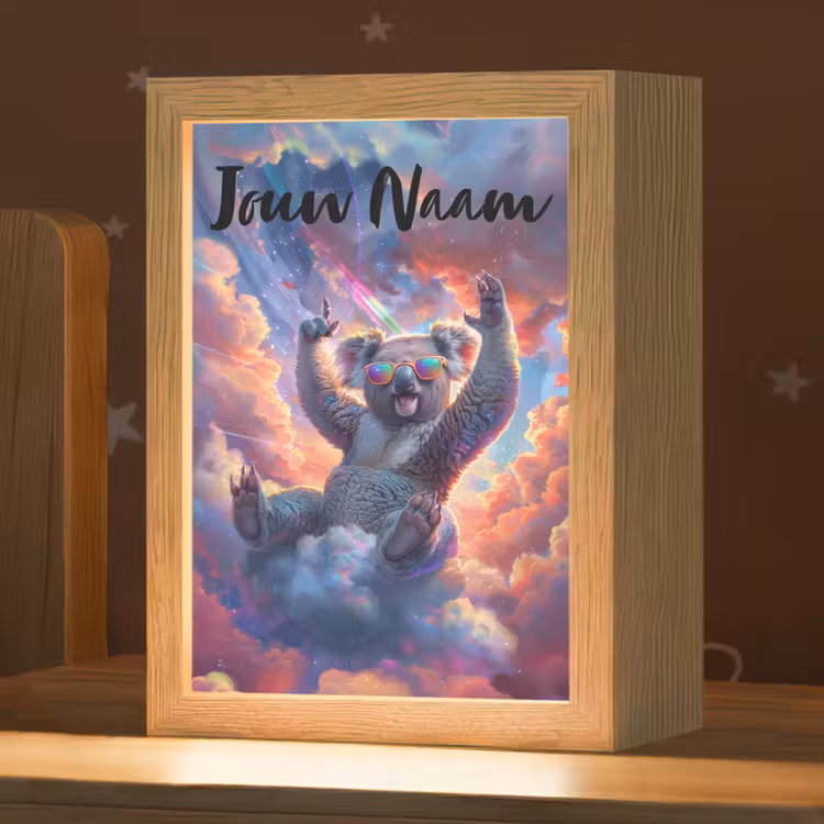 Koala - Dier - Zonnebril - Wolken Light Box met kabel (Kinderlampje) klein -zzz_3d_website