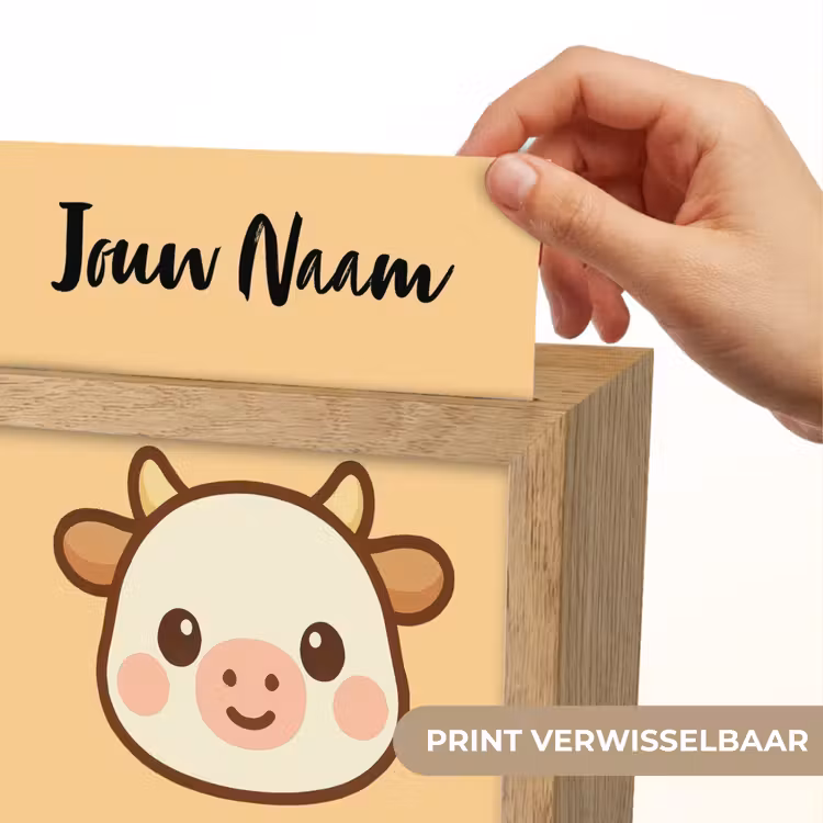 Koe - Oranje - Cartoon Light Box met kabel (Kinderlampje) klein -USP_websiteprintNL