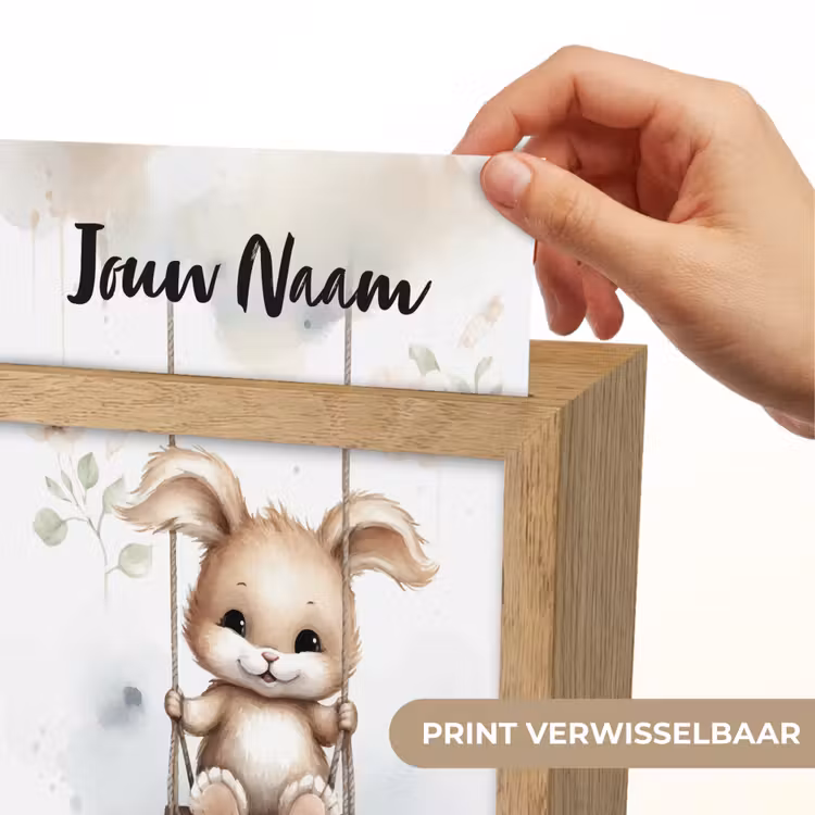 Konijn - Baby dier - Kinderen Light Box met kabel (Kinderlampje) klein -USP_websiteprintNL