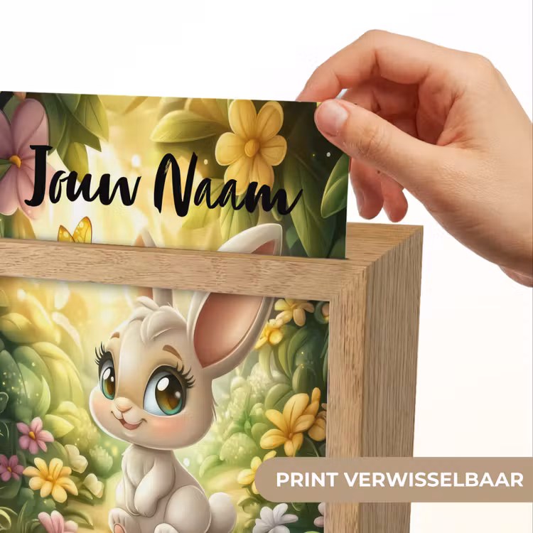 Konijn - Zonlicht - Sprookjesachtig - Vlinder Light Box met kabel (Kinderlampje) klein -USP_websiteprintNL