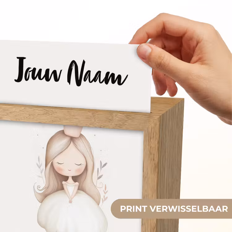 Kroon - Ballerina - Kroon - Minimalistisch Light Box met kabel (Kinderlampje) klein -USP_websiteprintNL