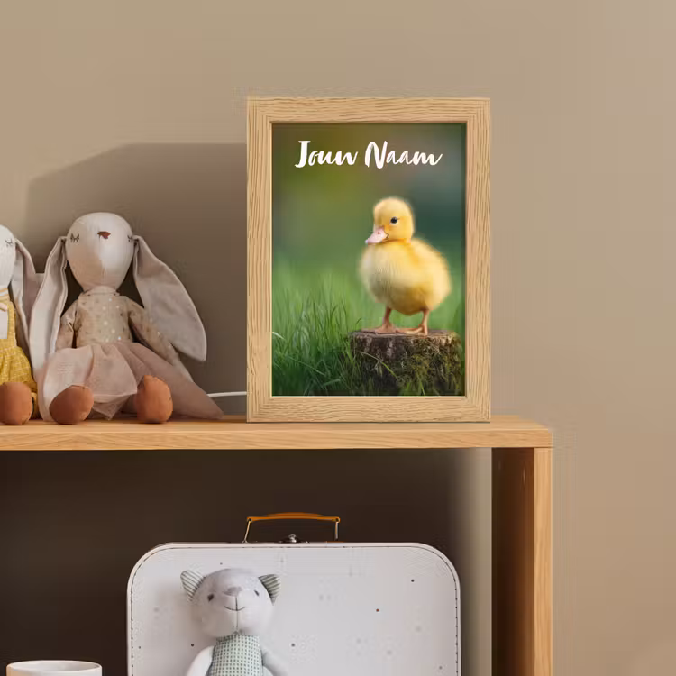 Kuiken - Eend - Geel - Gras Light Box met kabel (Kinderlampje) klein -sfeer2_kind