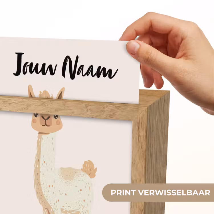 Lama - Dieren - Boerderij - Pastel Light Box met kabel (Kinderlampje) klein -USP_websiteprintNL