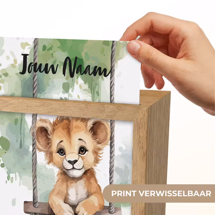 Leeuw - Dier - Kinderen - Jungle Light Box met kabel (Kinderlampje) klein -USP_websiteprintNL