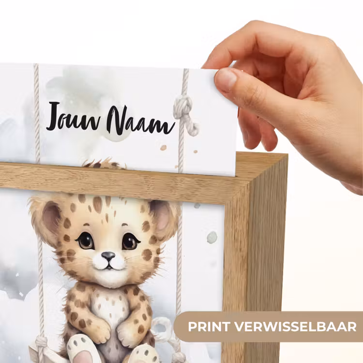 Luipaard - Dier - Kinderen Light Box met kabel (Kinderlampje) klein -USP_websiteprintNL