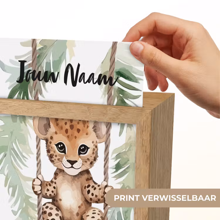 Luipaard - Dier - Kinderen - Jungle Light Box met kabel (Kinderlampje) klein -USP_websiteprintNL