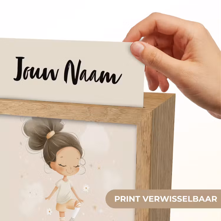 Meisje - Knot - Bruin - Voetbal Light Box met kabel (Kinderlampje) klein -USP_websiteprintNL