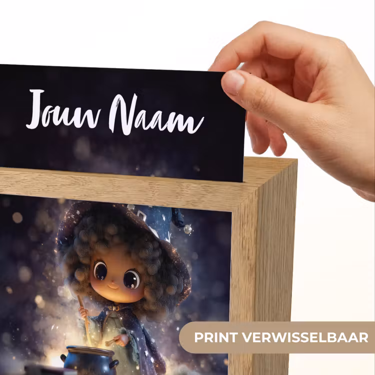 Meisje - Toveren - Sterren - Paars Light Box met kabel (Kinderlampje) klein -USP_websiteprintNL