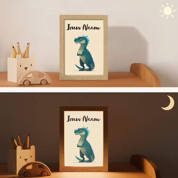 Minimalistisch - Stekels - Blauw Light Box met kabel (Kinderlampje) klein -sfeer3_kind