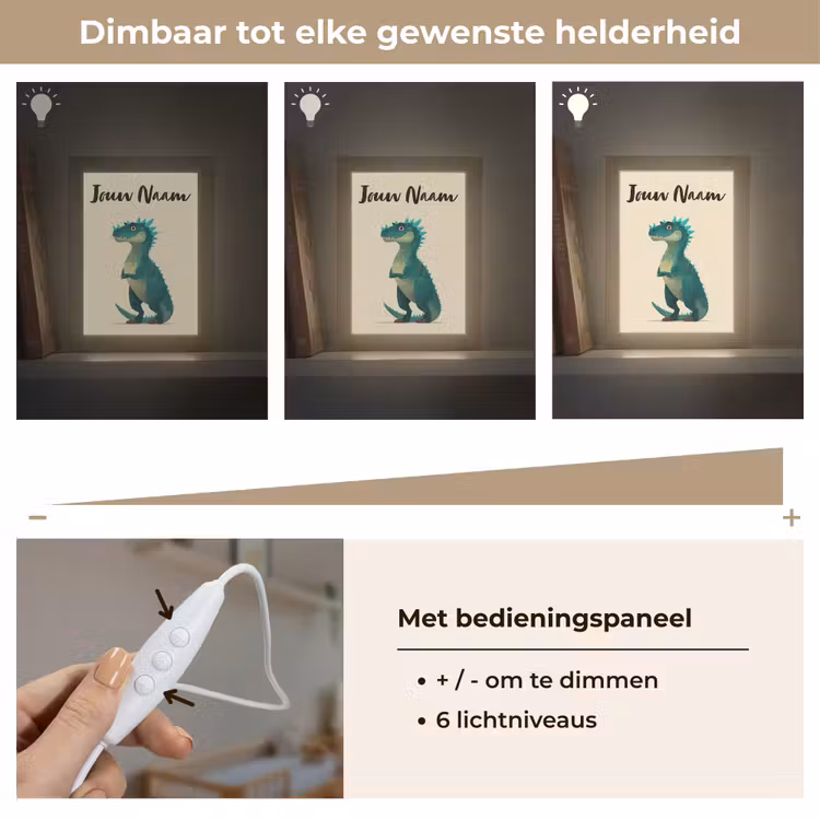 Minimalistisch - Stekels - Blauw Light Box met kabel (Kinderlampje) klein -USP_dimbaarNL