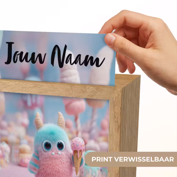 Monster - Pastel - Roze - Snoep Light Box met kabel (Kinderlampje) klein -USP_websiteprintNL