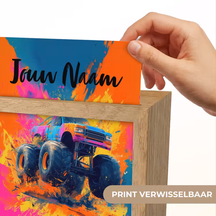 Monstertruck - Abstract - Verfspatten - Kleurrijk Light Box met kabel (Kinderlampje) klein -USP_websiteprintNL