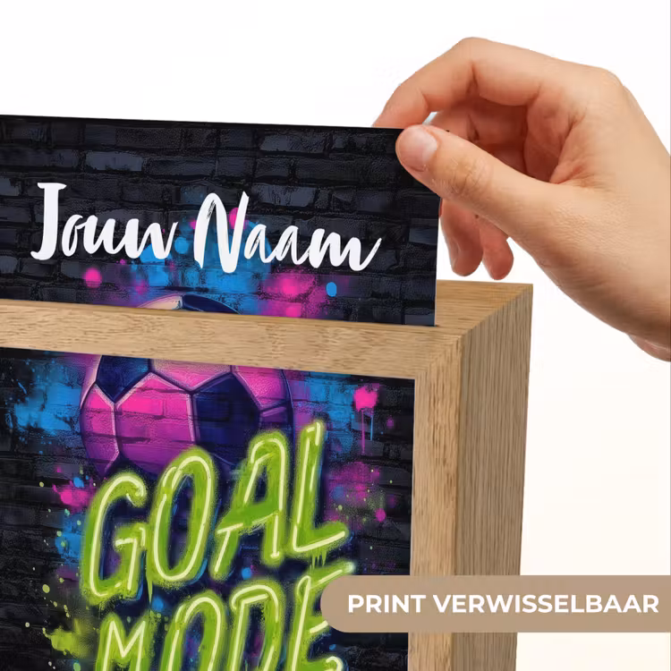 Neon - Graffiti - Voetbal - Kleurrijk Light Box met kabel (Kinderlampje) klein -USP_websiteprintNL