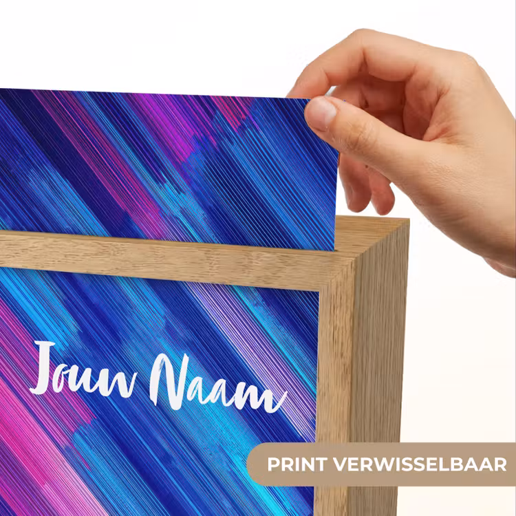Neon - Strepen - Abstract - Blauw - Roze Light Box met kabel (Kinderlampje) klein -USP_websiteprintNL