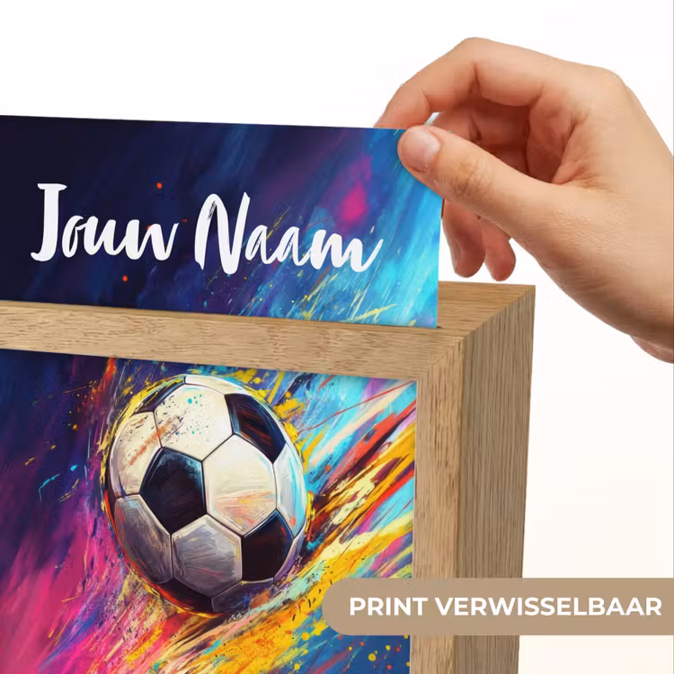 Neon - Voetbal - Kleurrijk Light Box met kabel (Kinderlampje) klein -USP_websiteprintNL