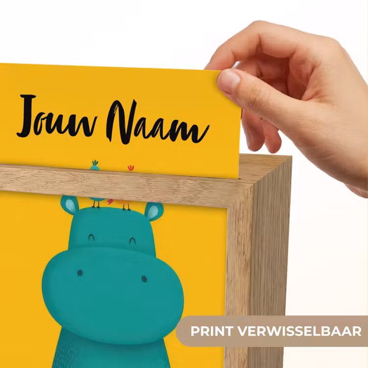 Nijlpaard - Vogels - Groen - Geel Light Box met kabel (Kinderlampje) klein -USP_websiteprintNL