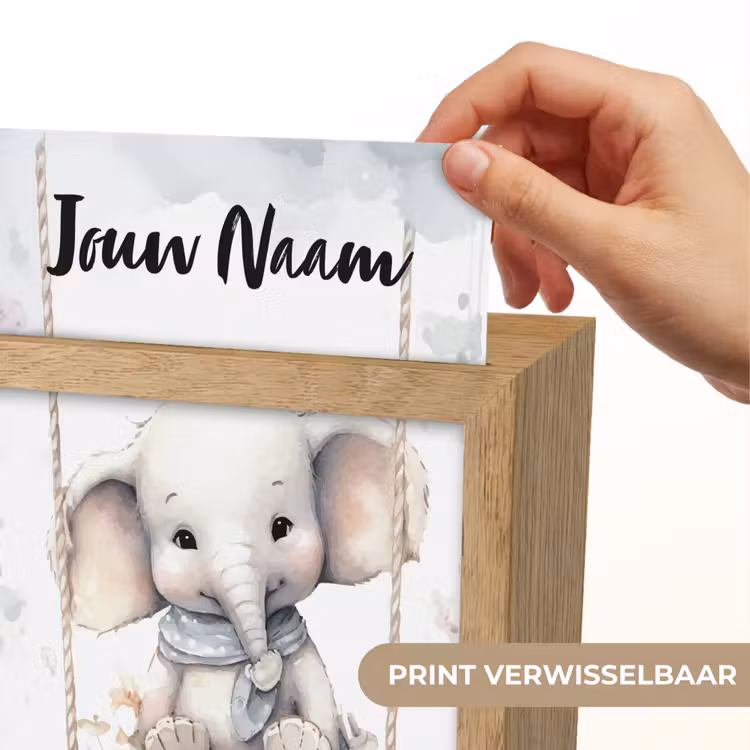 Olifant - Dier - Kinderen Light Box met kabel (Kinderlampje) klein -USP_websiteprintNL
