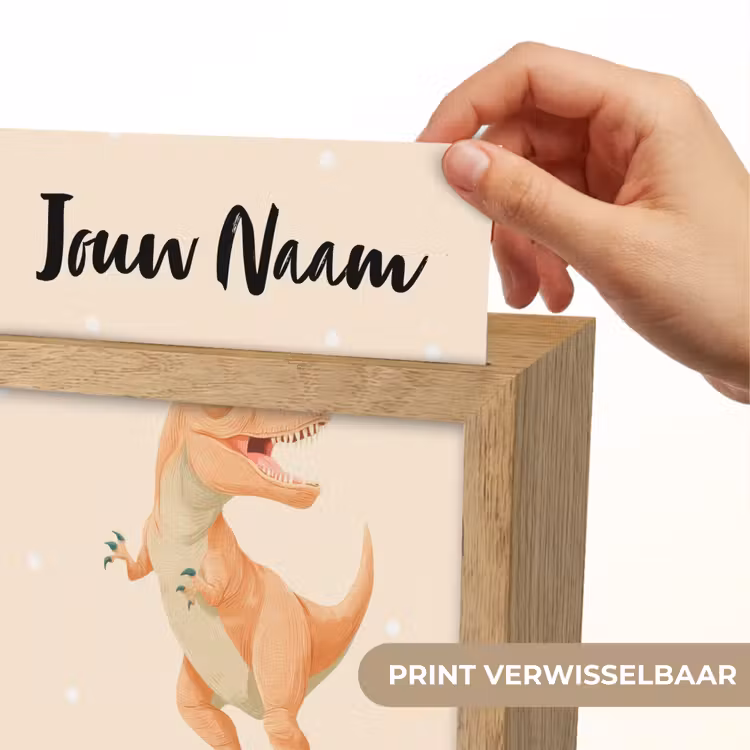 Oranje - Dino - T-Rex - Stippen Light Box met kabel (Kinderlampje) klein -USP_websiteprintNL