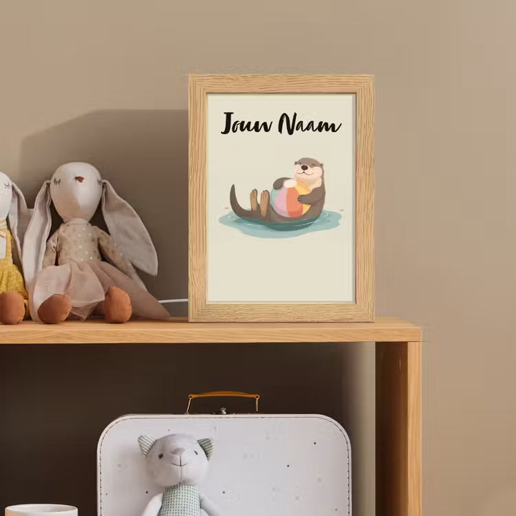 Otter - Strandbal - Kleurrijk Light Box met kabel (Kinderlampje) klein -sfeer2_kind