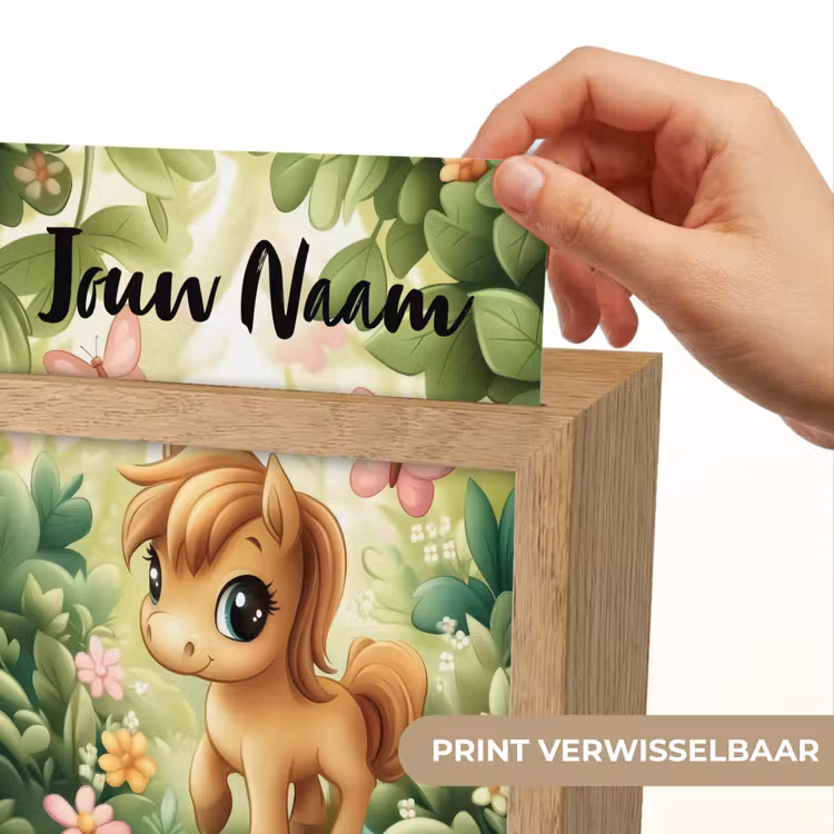 Paard - Bloemen - Vlinders Light Box met kabel (Kinderlampje) klein -USP_websiteprintNL