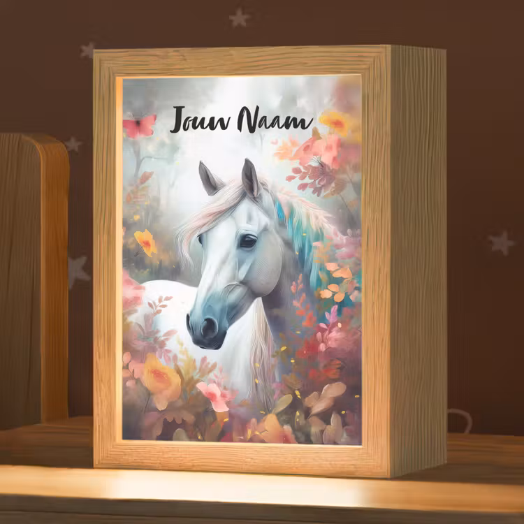 Paard - Natuur - Bloemen - Dieren - Bos Light Box met kabel (Kinderlampje) klein -zzz_3d_website
