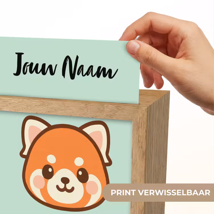 Panda - Groen - Cartoon Light Box met kabel (Kinderlampje) klein -USP_websiteprintNL