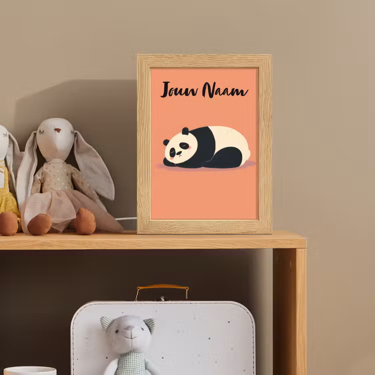 Panda - Slaap - Oranje Light Box met kabel (Kinderlampje) klein -sfeer2_kind