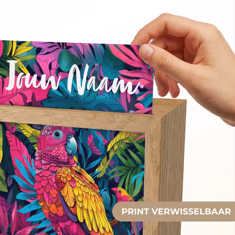 Papegaai - Tropisch - Jungle - Kleurrijk Light Box met kabel (Kinderlampje) klein -USP_websiteprintNL