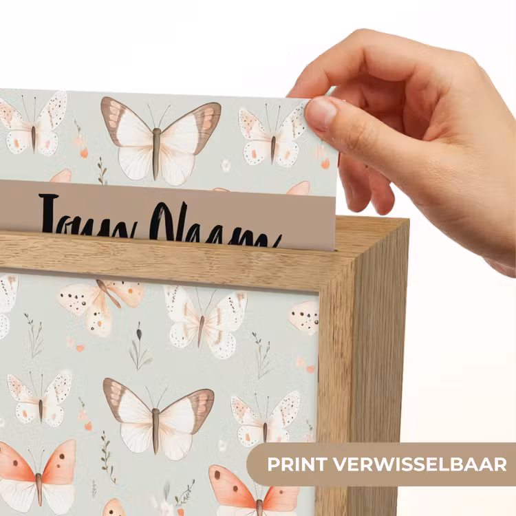 Patroon - Vlinders - Sierlijk - Bloemen Light Box met kabel (Kinderlampje) klein -USP_websiteprintNL
